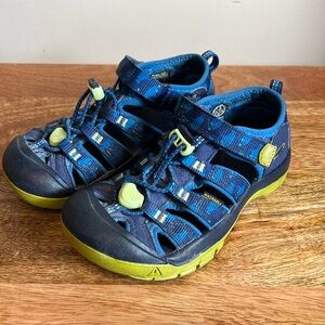 Keen blue and green angler fish design sandals shoes size 12